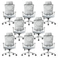 Fixed Arms Desk Chair Adjustable Seat Height Chair with Breathable Back 8 Piece Set Clearhalo 'furn' 'furn_office_chair' 'Furniture' 'Office Chairs' 'Office Furniture' 'office_chair' 6959109