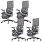 Removable Arms Desk Chair Modern No Distressing Chair with Breathable Back Black 4 Piece Set Clearhalo 'furn' 'furn_office_chair' 'Furniture' 'Office Chairs' 'Office Furniture' 'office_chair' 6959195