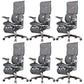 Removable Arms Desk Chair Modern No Distressing Chair with Breathable Back Black 6 Piece Set Clearhalo 'furn' 'furn_office_chair' 'Furniture' 'Office Chairs' 'Office Furniture' 'office_chair' 6959198