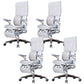 Removable Arms Desk Chair Modern No Distressing Chair with Breathable Back Grey 4 Piece Set Clearhalo 'furn' 'furn_office_chair' 'Furniture' 'Office Chairs' 'Office Furniture' 'office_chair' 6959205
