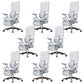 Removable Arms Desk Chair Modern No Distressing Chair with Breathable Back Grey 8 Piece Set Clearhalo 'furn' 'furn_office_chair' 'Furniture' 'Office Chairs' 'Office Furniture' 'office_chair' 6959209