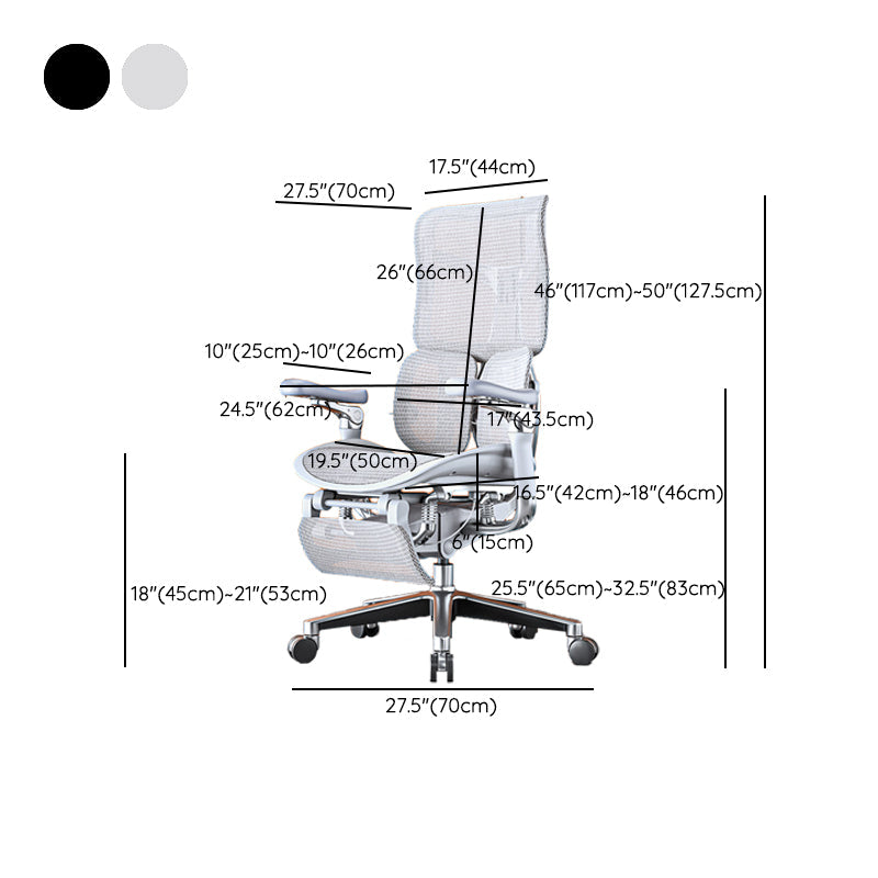 Removable Arms Desk Chair Modern No Distressing Chair with Breathable Back Clearhalo 'furn' 'furn_office_chair' 'Furniture' 'Office Chairs' 'Office Furniture' 'office_chair' 6959210