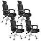 Contemporary Black Managers Chair Padded Arms Executive Chair for Office 4 Piece Set Clearhalo 'furn' 'furn_office_chair' 'Furniture' 'Office Chairs' 'Office Furniture' 'office_chair' 6959270
