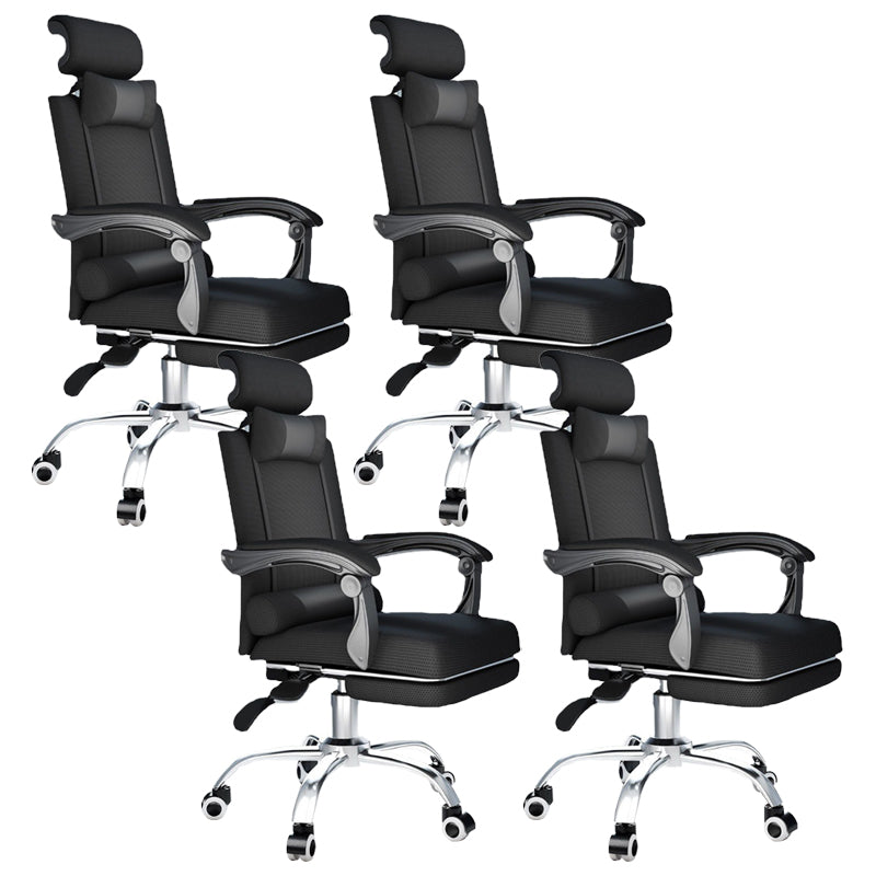 Contemporary Black Managers Chair Padded Arms Executive Chair for Office 4 Piece Set Clearhalo 'furn' 'furn_office_chair' 'Furniture' 'Office Chairs' 'Office Furniture' 'office_chair' 6959270