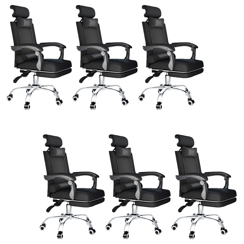 Contemporary Black Managers Chair Padded Arms Executive Chair for Office 6 Piece Set Clearhalo 'furn' 'furn_office_chair' 'Furniture' 'Office Chairs' 'Office Furniture' 'office_chair' 6959273