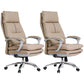 Modern Padded Arms Desk Chair Ergonomic Office Chair with Wheels Light Coffee 2 Piece Set Clearhalo 'furn' 'furn_office_chair' 'Furniture' 'Office Chairs' 'Office Furniture' 'office_chair' 6959310