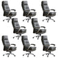 Modern Padded Arms Desk Chair Ergonomic Office Chair with Wheels Grey 8 Piece Set Clearhalo 'furn' 'furn_office_chair' 'Furniture' 'Office Chairs' 'Office Furniture' 'office_chair' 6959325