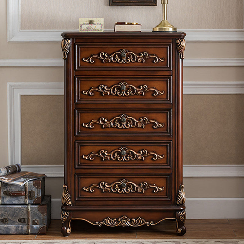 Klassieke Glam opbergkist Massief houten opbergkist met 4/5/6 lades