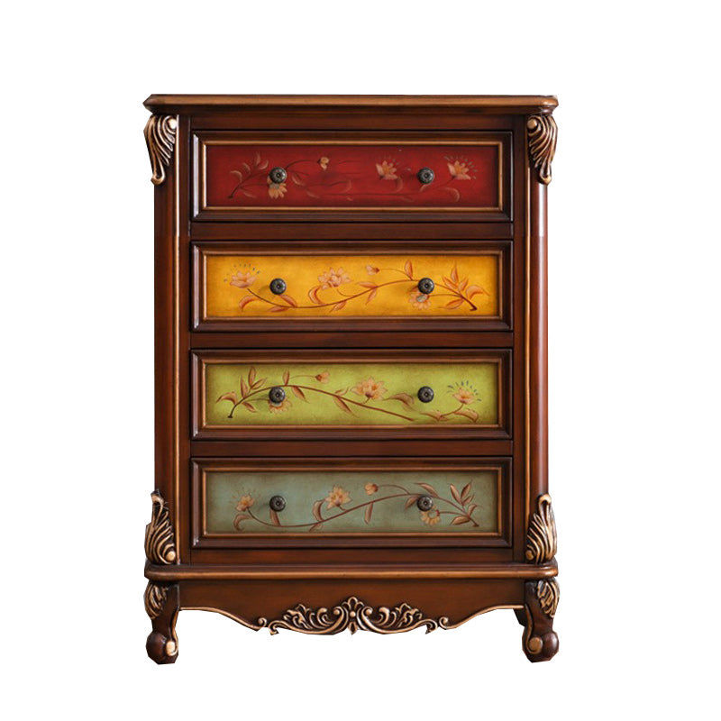 Klassieke Glam opbergkist Massief houten opbergkist met 4/5/6 lades