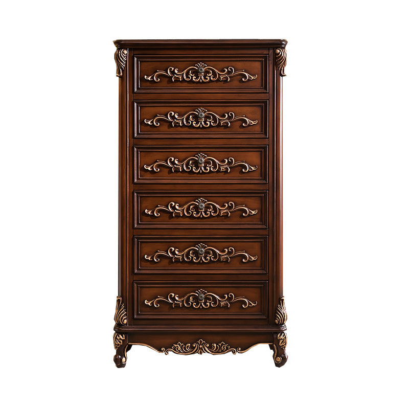 Klassieke Glam opbergkist Massief houten opbergkist met 4/5/6 lades