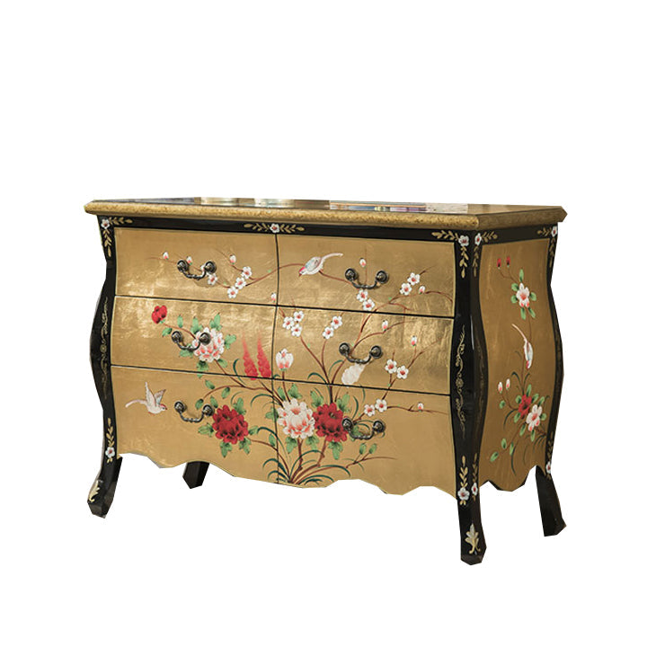 Klassieke Glam-dressoir massief houten opbergkast met 5/6/7/8/9 lades