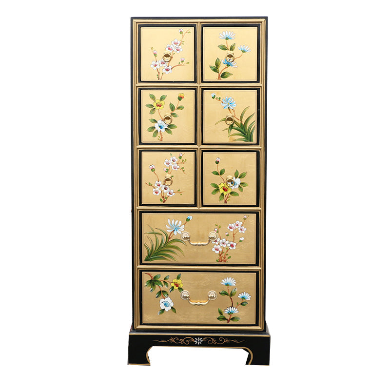 Klassieke Glam-dressoir massief houten opbergkast met 5/6/7/8/9 lades