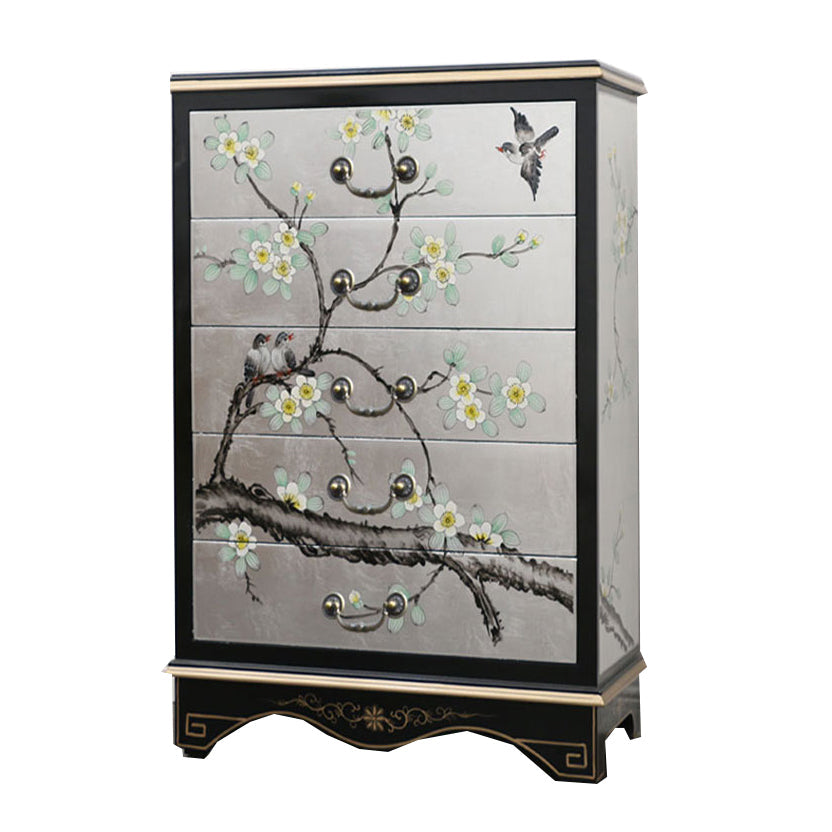 Klassieke Glam-dressoir massief houten opbergkast met 5/6/7/8/9 lades