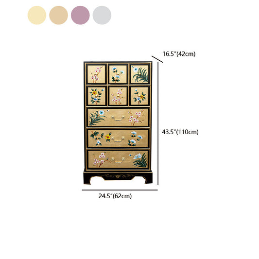 Classic Glam Dresser massief hout opbergkast dressoir met 5/6/7/8/9 laden