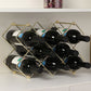 Metal Wine Bottle Rack Glam Style Wine Bottle Rack for Living Room