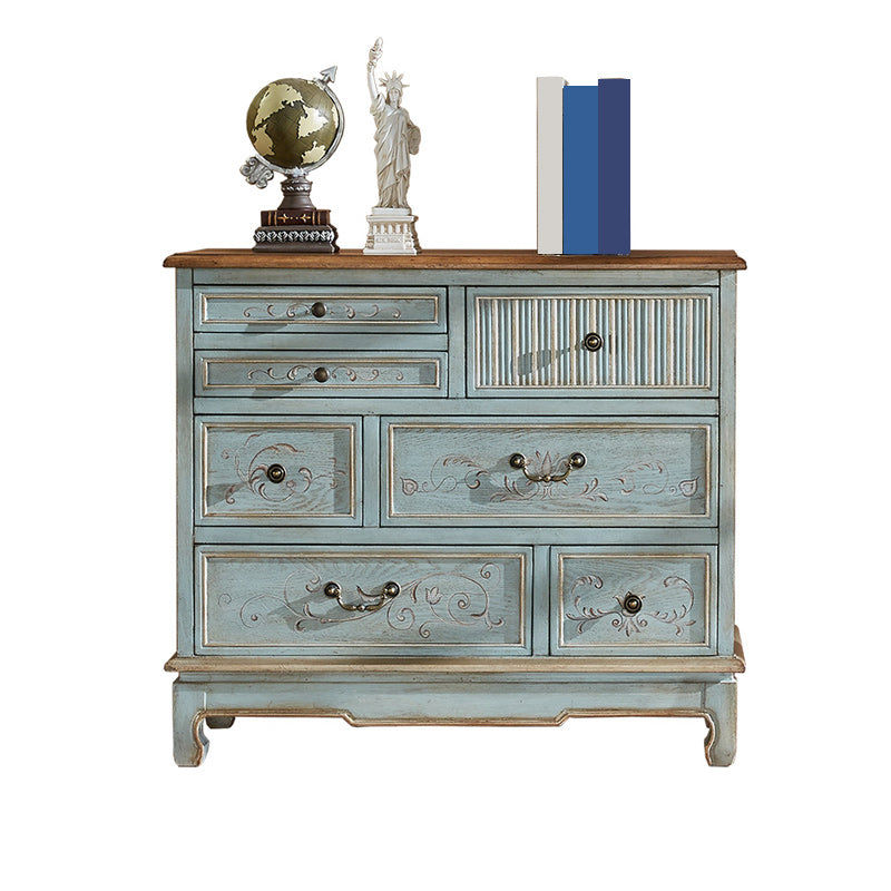Cómoda tradicional de madera para lencería horizontal con cajones