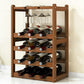Countertop Wine Rack Solid Wood Wine Bottle Rack for Kitchen