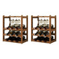 Countertop Wine Rack Solid Wood Wine Bottle Rack for Kitchen