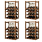Countertop Wine Rack Solid Wood Wine Bottle Rack for Kitchen