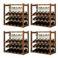 Countertop Wine Rack Solid Wood Wine Bottle Rack for Kitchen
