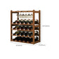 Countertop Wine Rack Solid Wood Wine Bottle Rack for Kitchen
