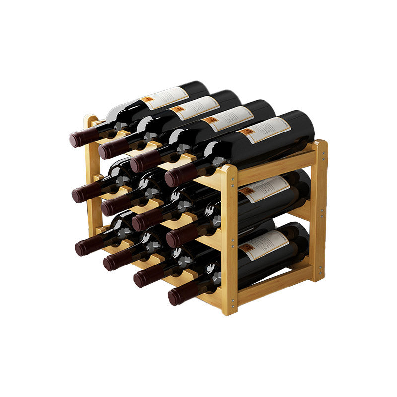 COMPTOPER MODIFICATION Rack à vin massif en bois massif Bouteille à vin pour le salon