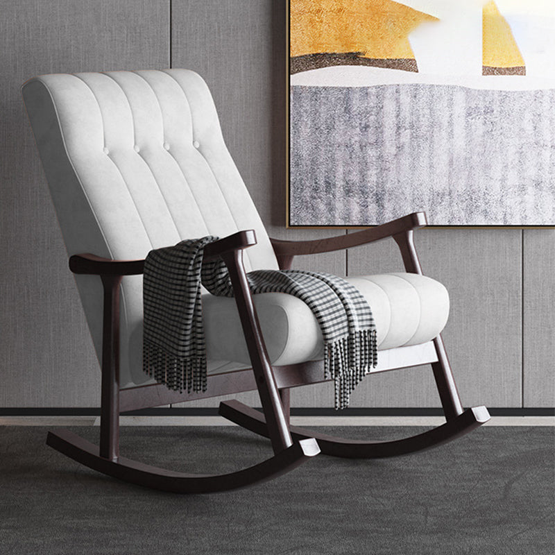 Modern Simple Style Sofa Rocking Chair Indoor Rocking Chair for Break Light Gray Brown Clearhalo 'Chairs & Seating' 'furn' 'furn_rocking_chairs' 'Furniture' 'Living Room Furniture' 'Rocking Chairs' 'rocking_chairs' 6959759