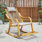 Vintage Style Wood Simple Rocking Chair Lounge Leisure Lazy Chair for Balcony Beige Clearhalo 'Chairs & Seating' 'furn' 'furn_rocking_chairs' 'Furniture' 'Living Room Furniture' 'Rocking Chairs' 'rocking_chairs' 6959786