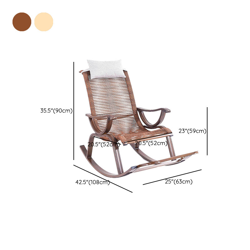 Vintage Style Wood Simple Rocking Chair Lounge Leisure Lazy Chair for Balcony Clearhalo 'Chairs & Seating' 'furn' 'furn_rocking_chairs' 'Furniture' 'Living Room Furniture' 'Rocking Chairs' 'rocking_chairs' 6959790