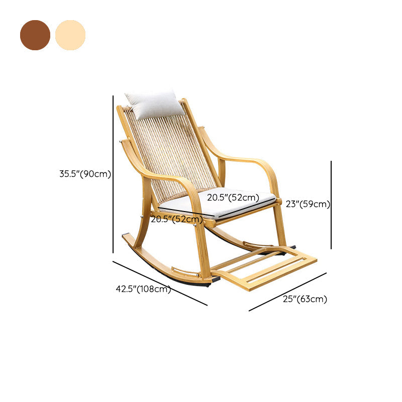 Vintage Style Wood Simple Rocking Chair Lounge Leisure Lazy Chair for Balcony Clearhalo 'Chairs & Seating' 'furn' 'furn_rocking_chairs' 'Furniture' 'Living Room Furniture' 'Rocking Chairs' 'rocking_chairs' 6959792