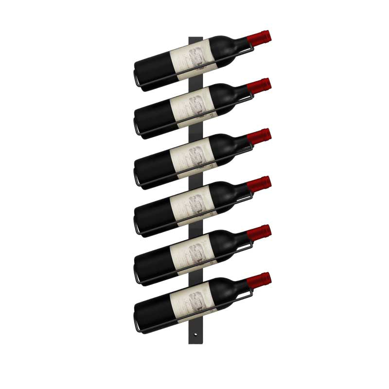 Muur gemonteerd ijzeren fles rek moderne stijl wijnrek fles in zwart