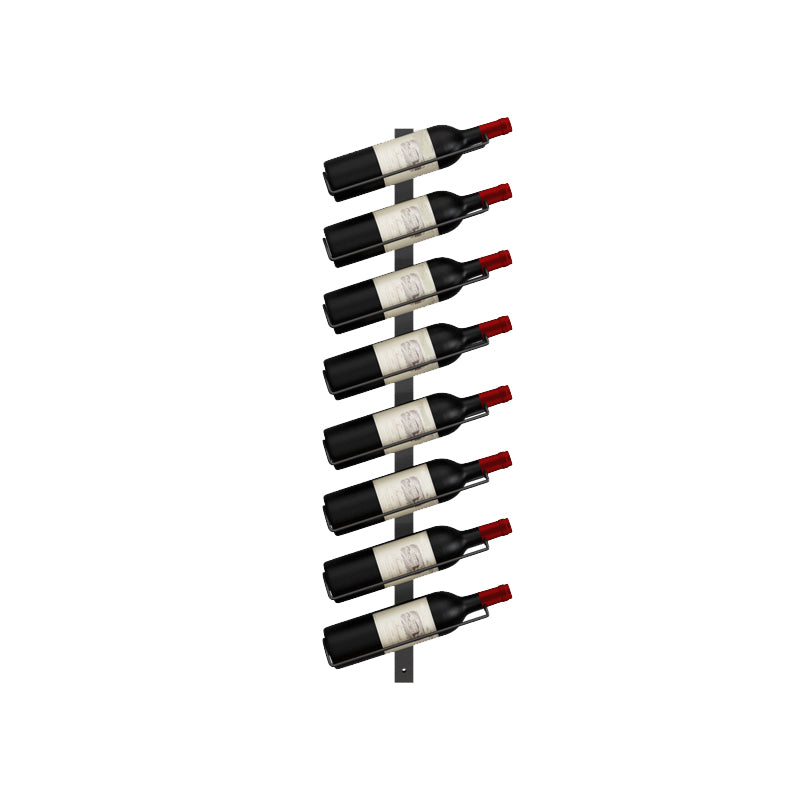 Muur gemonteerd ijzeren fles rek moderne stijl wijnrek fles in zwart