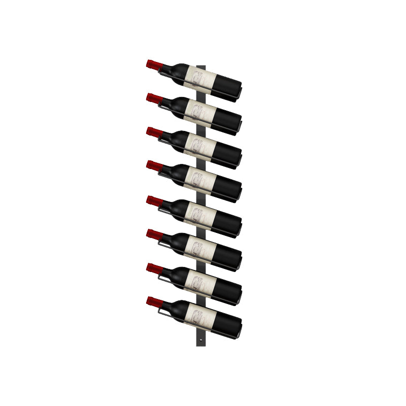 Muur gemonteerd ijzeren fles rek moderne stijl wijnrek fles in zwart