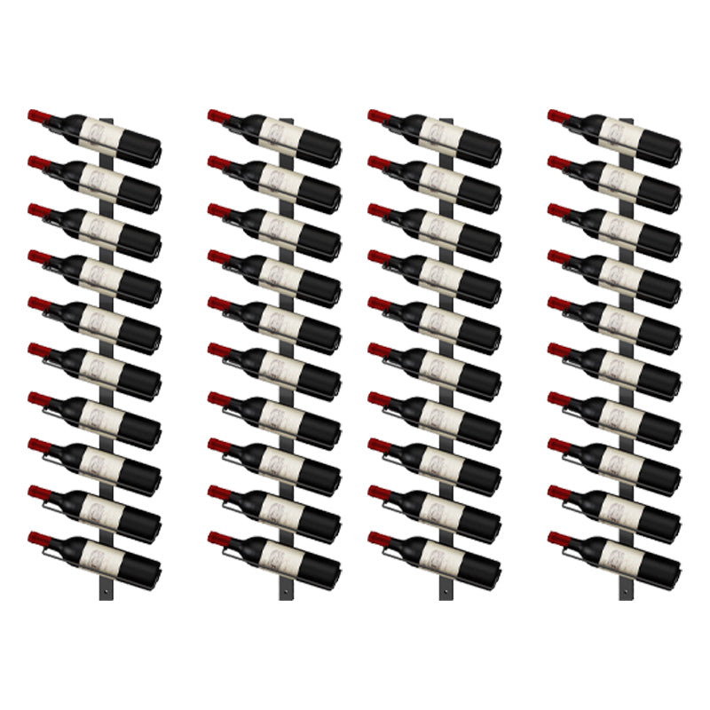 Muur gemonteerd ijzeren fles rek moderne stijl wijnrek fles in zwart