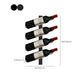 Muur gemonteerd ijzeren fles rek moderne stijl wijnrek fles in zwart