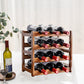 Modern Countertop Wine Rack Solid Wood Wine Bottle Rack for Living Room