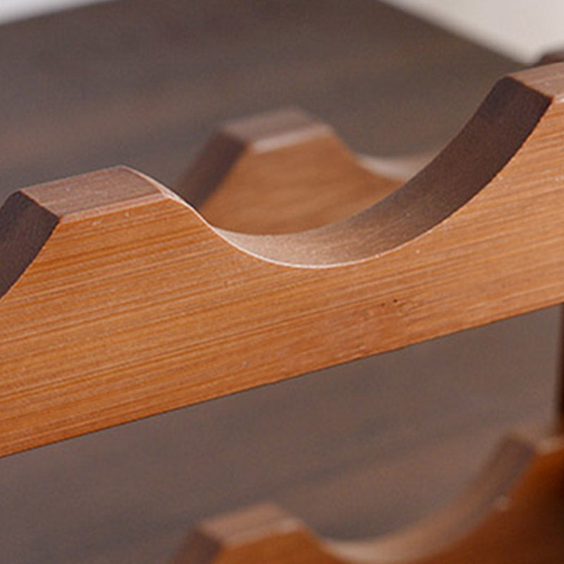 Modern Countertop Wine Rack Solid Wood Wine Bottle Rack for Living Room
