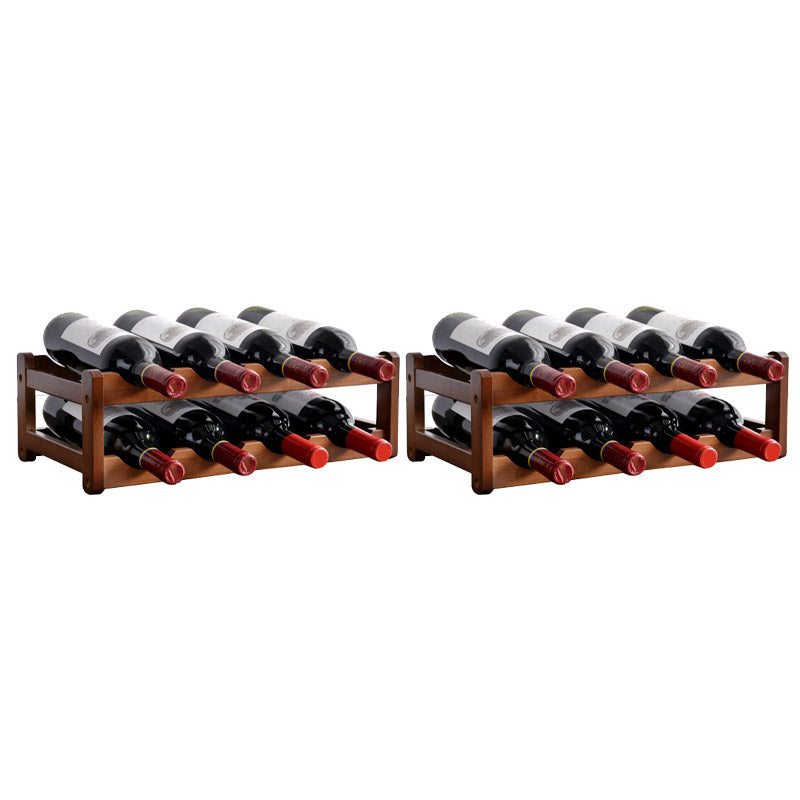 Modern Countertop Wine Rack Solid Wood Wine Bottle Rack for Living Room