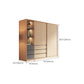 Modern Light Wood Finish Cabinet with Drawers Manufactured Wood Storage Cabinet