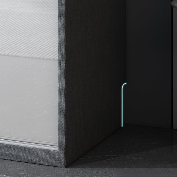 Armadietto moderno moderno moderno di stoccaggio in legno bianco lucido con porte scorrevoli