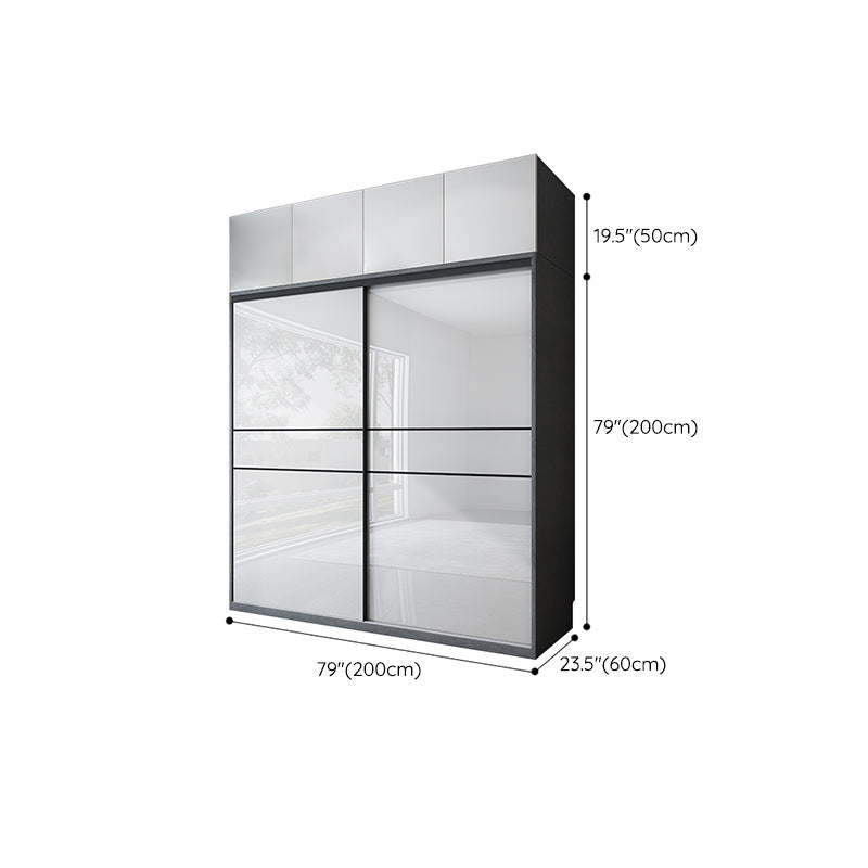 Manufactured Wood Glossy White Storage Cabinet Modern Cabinet for Bedroom Clearhalo 'Armoires & Wardrobes' 'armoires_wardrobes' 'Bedroom Furniture' 'furn' 'furn_armoires_wardrobes' 'Furniture' 6960592