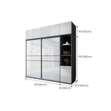 Manufactured Wood Glossy White Storage Cabinet Modern Cabinet for Bedroom Clearhalo 'Armoires & Wardrobes' 'armoires_wardrobes' 'Bedroom Furniture' 'furn' 'furn_armoires_wardrobes' 'Furniture' 6960595