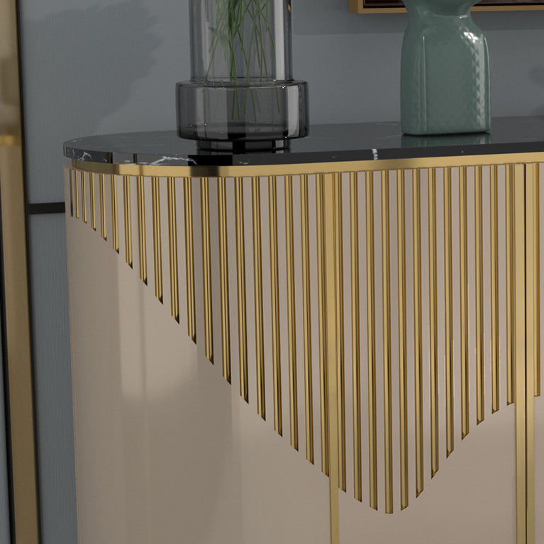 Scheda laterale in pietra da cucina contemporanea con mobili