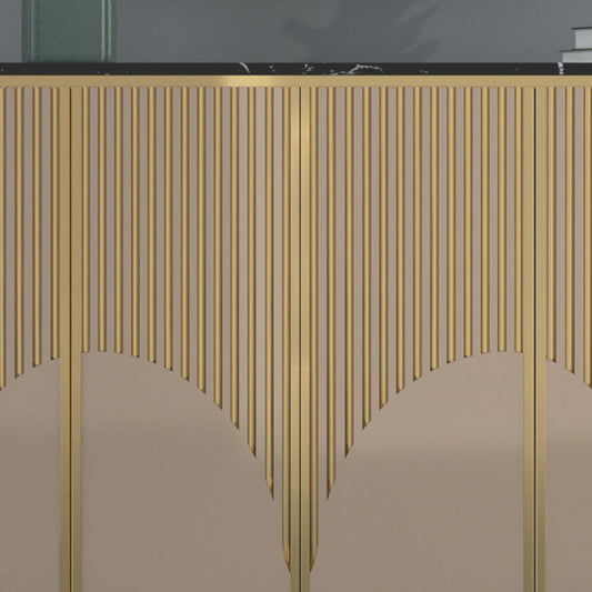 Scheda laterale in pietra da cucina contemporanea con mobili