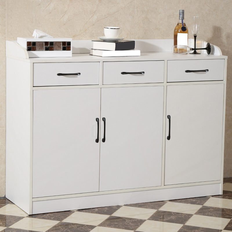 Wood Side Board Modern Style Sideboard with Drawers and Cabinets 47"L x 16"W x 35"H White Clearhalo 'buffet_sideboard' 'Buffets & Sideboards' 'furn' 'furn_buffet_sideboard' 'Furniture' 'Kitchen & Dining Furniture' 6960674