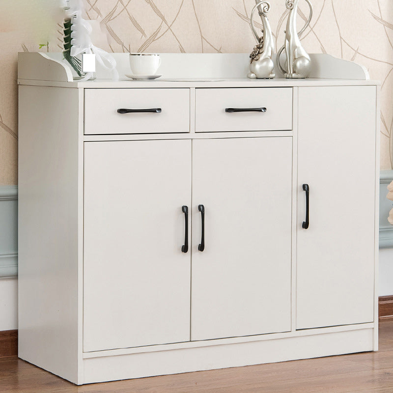 Wood Side Board Modern Style Sideboard with Drawers and Cabinets 39"L x 16"W x 35"H White Clearhalo 'buffet_sideboard' 'Buffets & Sideboards' 'furn' 'furn_buffet_sideboard' 'Furniture' 'Kitchen & Dining Furniture' 6960679