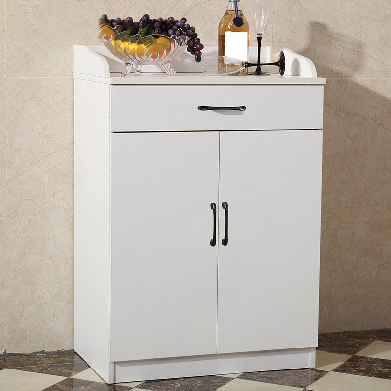 Wood Side Board Modern Style Sideboard with Drawers and Cabinets 24"L x 16"W x 35"H White Clearhalo 'buffet_sideboard' 'Buffets & Sideboards' 'furn' 'furn_buffet_sideboard' 'Furniture' 'Kitchen & Dining Furniture' 6960682