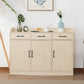 Wood Side Board Modern Style Sideboard with Drawers and Cabinets 47"L x 16"W x 35"H Wood Clearhalo 'buffet_sideboard' 'Buffets & Sideboards' 'furn' 'furn_buffet_sideboard' 'Furniture' 'Kitchen & Dining Furniture' 6960683