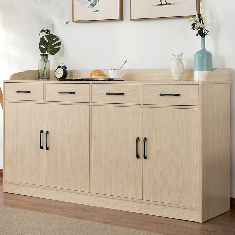 Wood Side Board Modern Style Sideboard with Drawers and Cabinets 63"L x 16"W x 35"H Wood Clearhalo 'buffet_sideboard' 'Buffets & Sideboards' 'furn' 'furn_buffet_sideboard' 'Furniture' 'Kitchen & Dining Furniture' 6960687