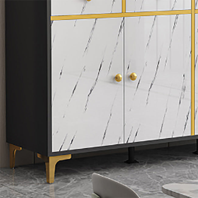 Wood Side Board Modern Style Sideboard with Drawers and Cabinets Clearhalo 'buffet_sideboard' 'Buffets & Sideboards' 'furn' 'furn_buffet_sideboard' 'Furniture' 'Kitchen & Dining Furniture' 6960688